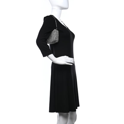 Alexander Wang Mesh Crystal Rhinestone Mini Heiress Pouch Cola 2 of 8