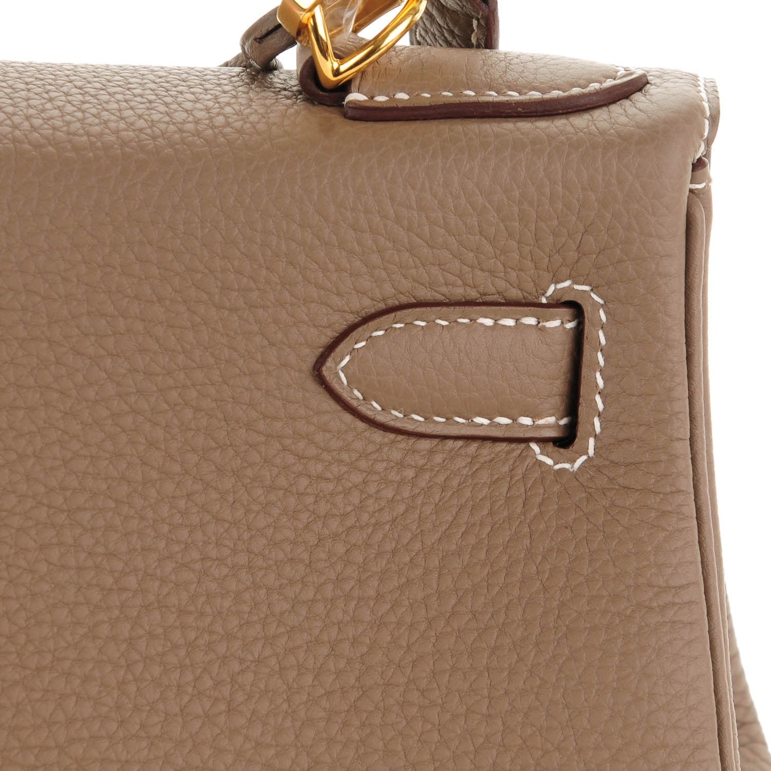 Hermes Togo Kelly Retourne 28 Etoupe 13 of 26