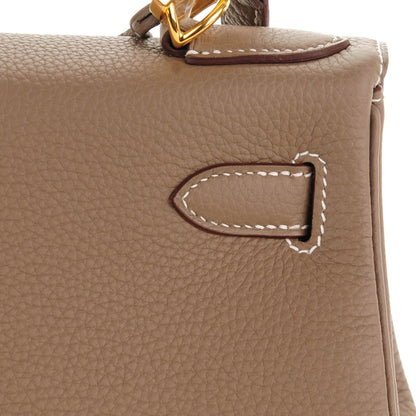 Hermes Togo Kelly Retourne 28 Etoupe 13 of 26