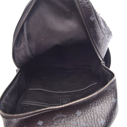 MCM Visetos Studded Medium Backpack Black 5 of 9