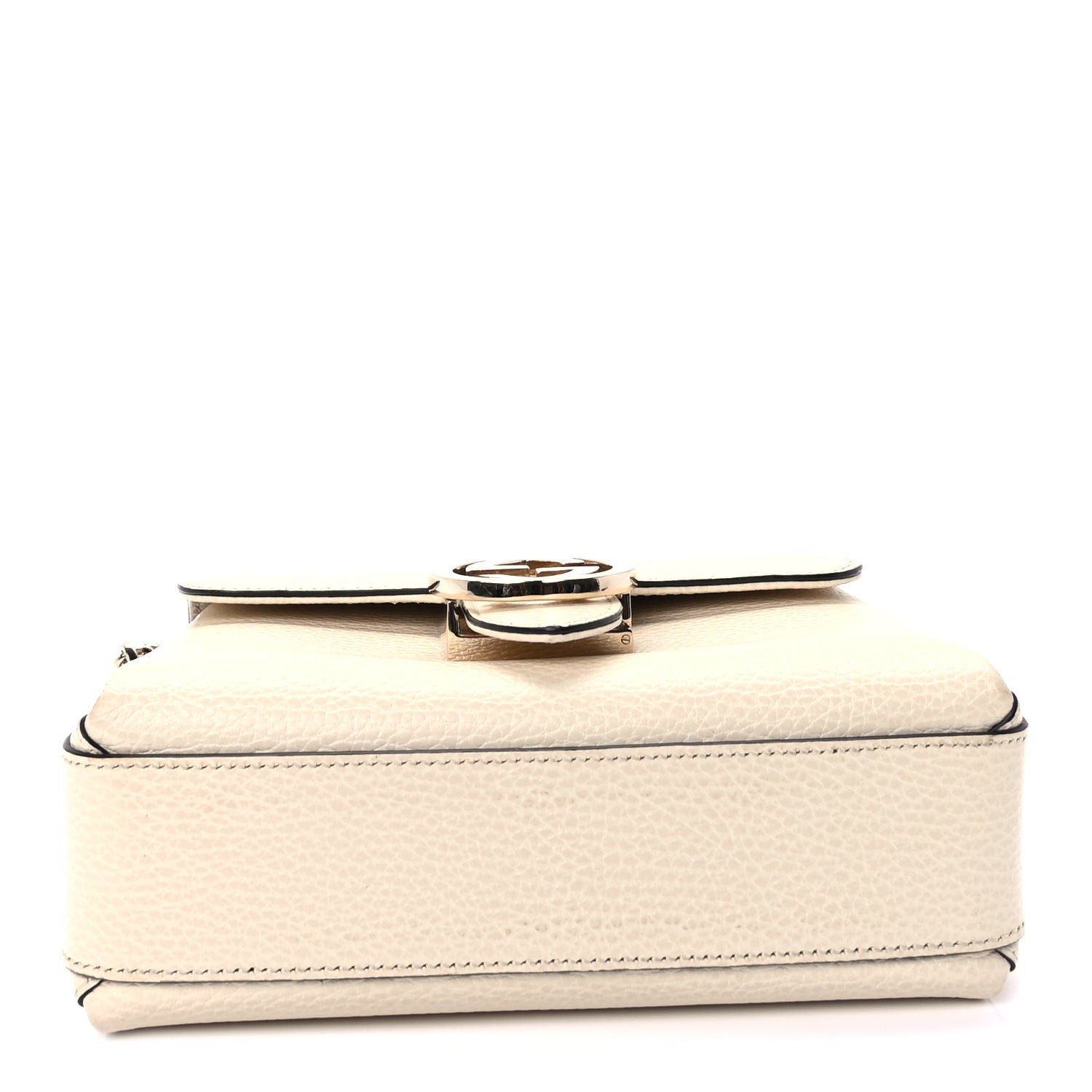Gucci Dollar Calfskin Interlocking G Crossbody Bag  Ivoire 3 of 8