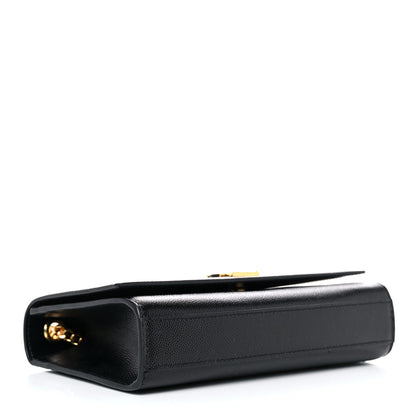 Saint Laurent Grain De Poudre Small Monogram Kate Satchel Black 3 of 8