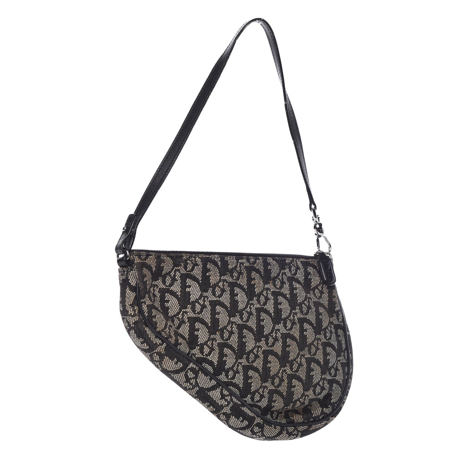 Christian Dior Monogram Mini Saddle Pochette Black 3 of 11