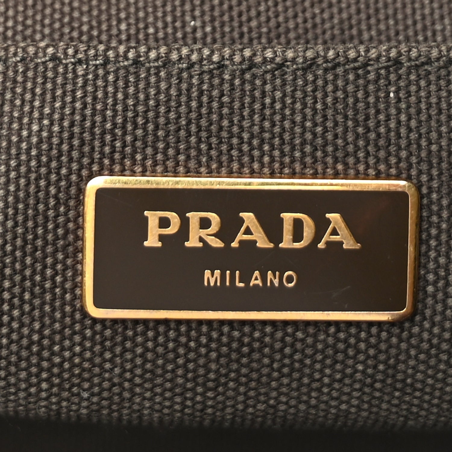 Prada Canvas Studded Crystal Large Canapa Tote  Militare 5 of 8