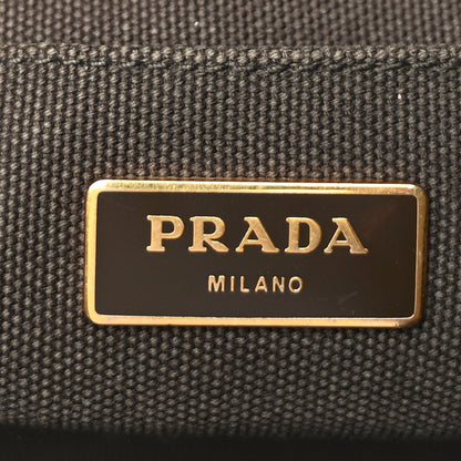 Prada Canvas Studded Crystal Large Canapa Tote  Militare 5 of 8