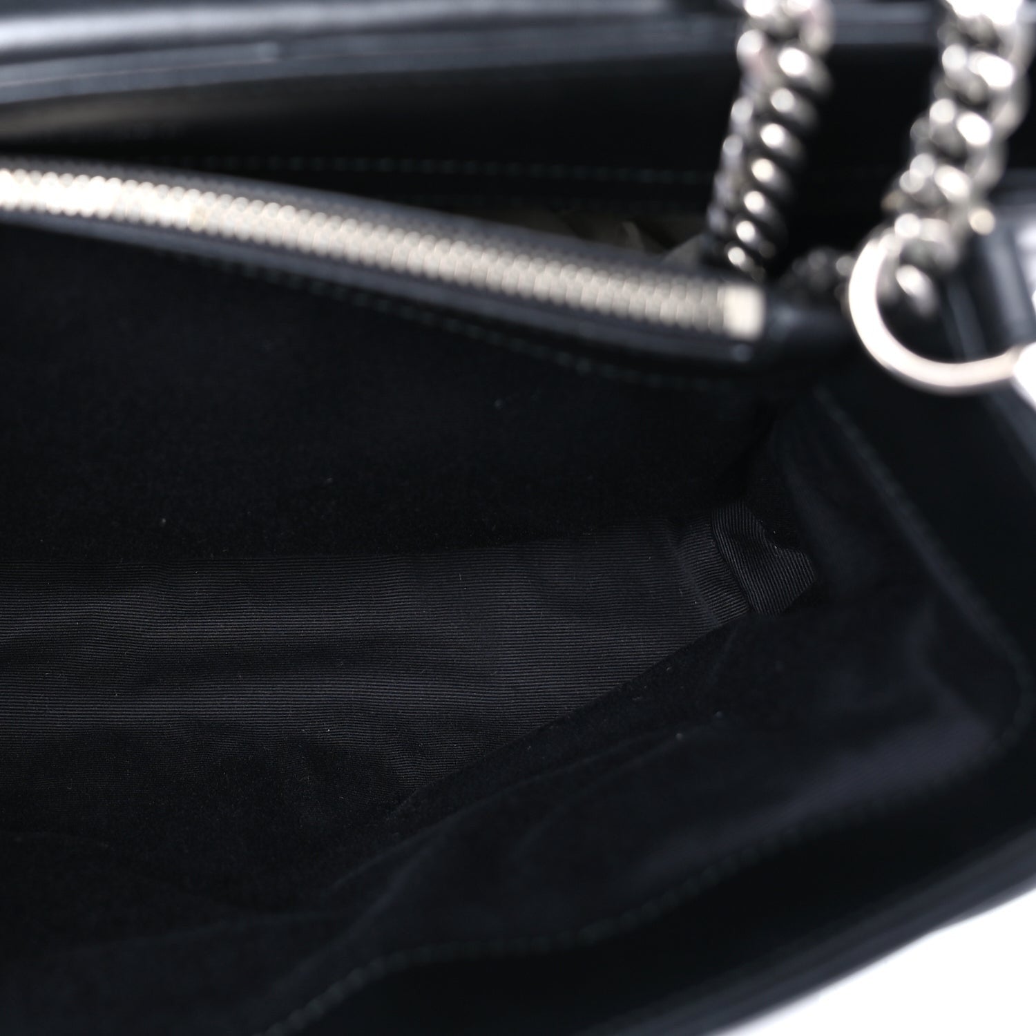 Saint Laurent Calfskin Y Quilted Monogram Medium Loulou Chain Satchel Black 6 of 9