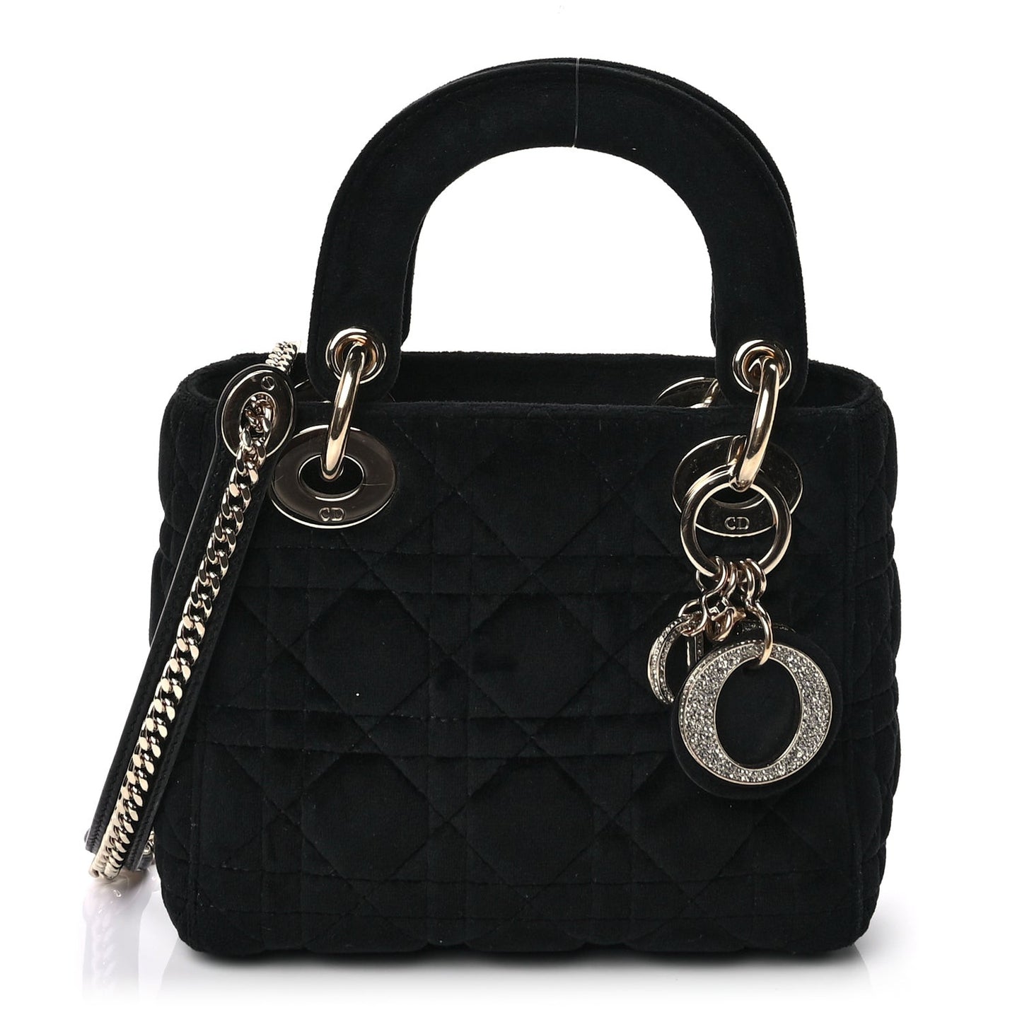 Velvet Mini Lady Dior Black