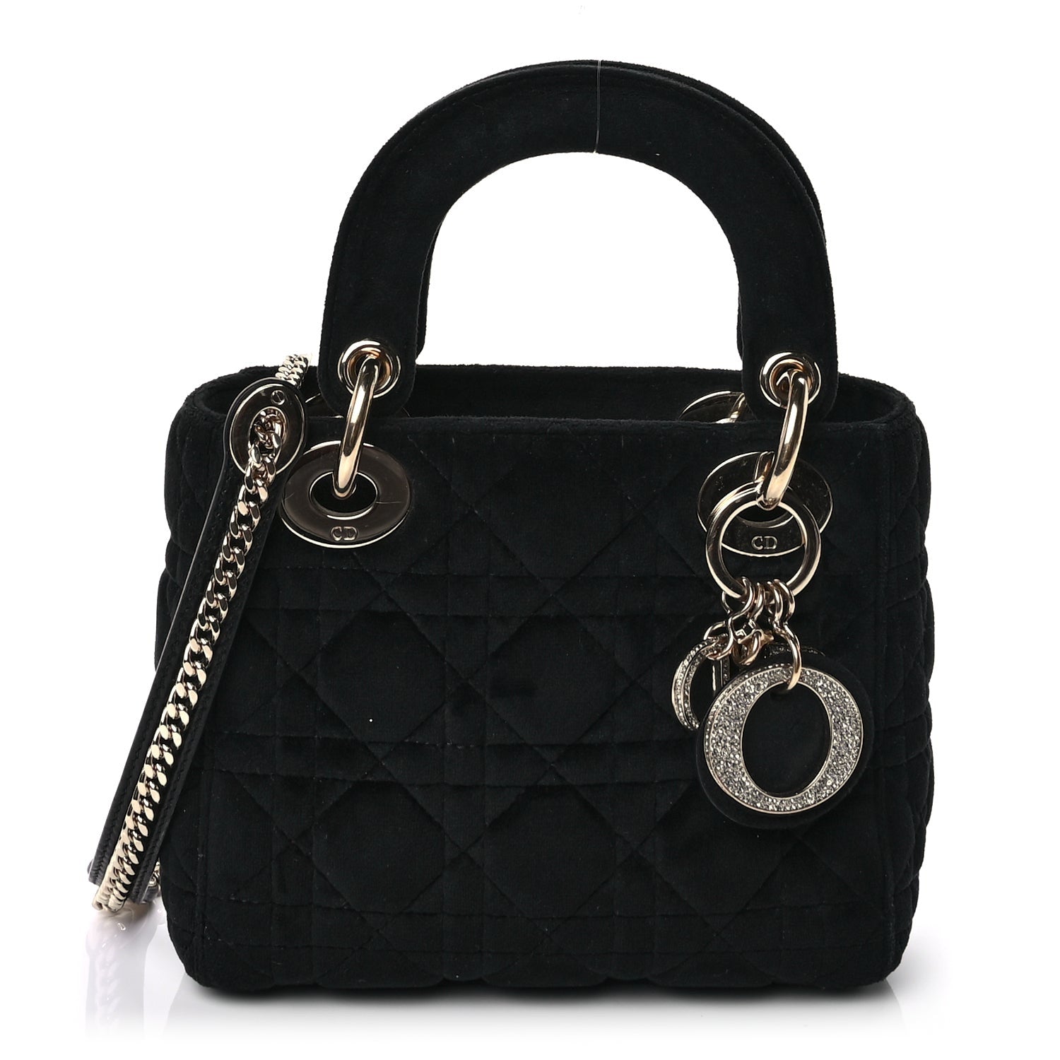 Christian Dior Velvet Mini Lady Dior Black 1 of 8