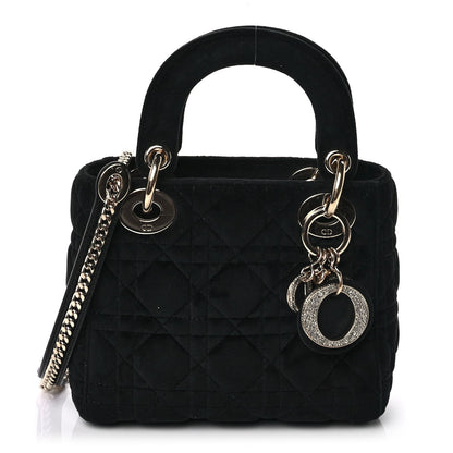 Christian Dior Velvet Mini Lady Dior Black 1 of 8