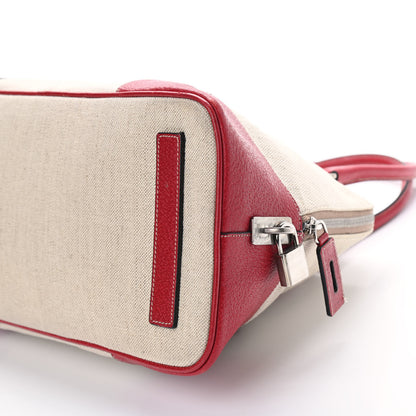 Prada Canapa Cinghiale Frame Bowler Red 8 of 9