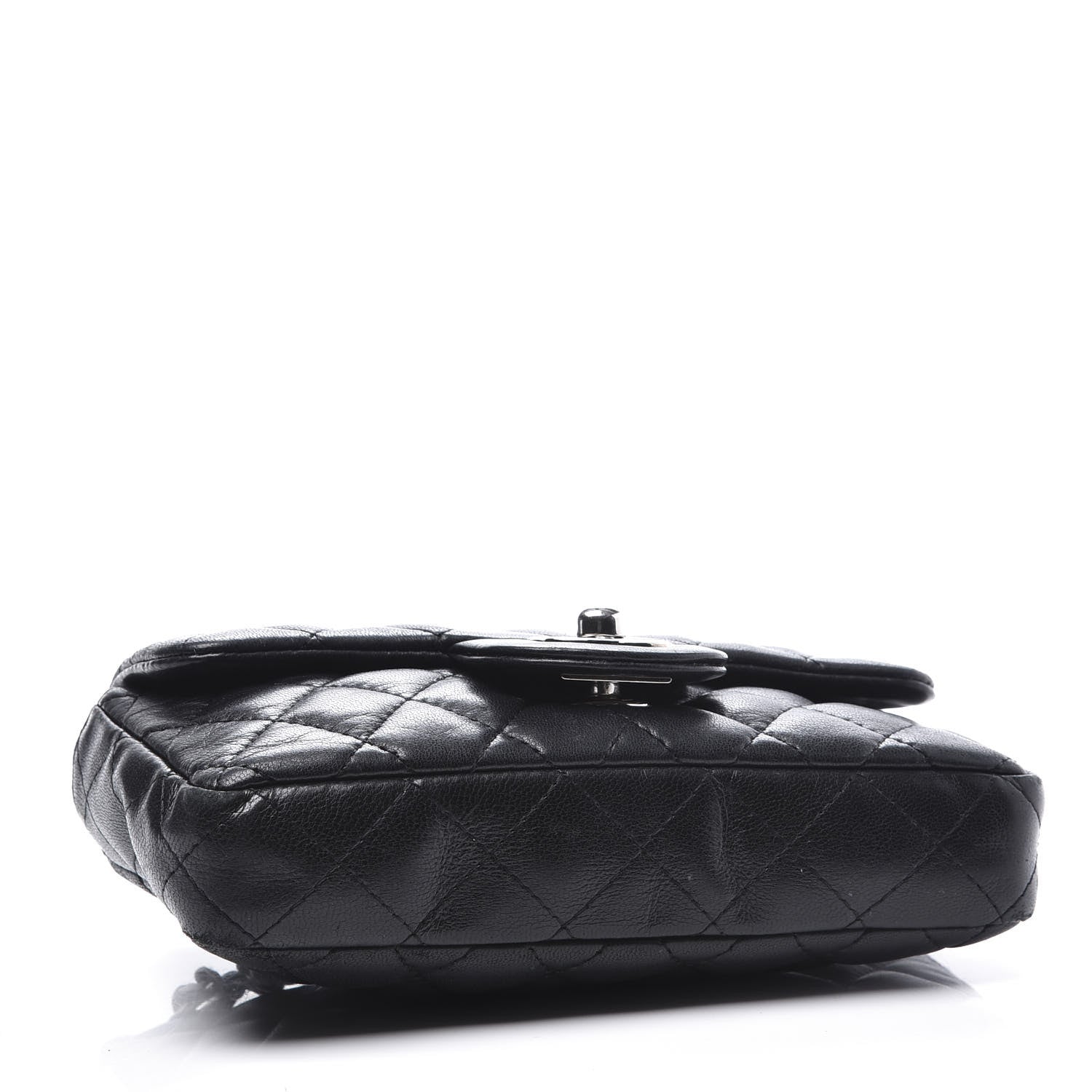Chanel Lambskin Quilted Mini Rectangular Flap Black 3 of 10