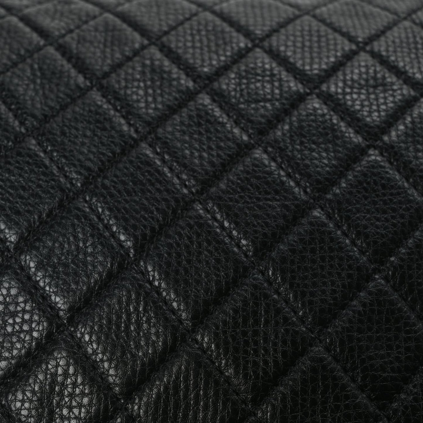 Calfskin Quilted XXL Travel Flap Bag Black
