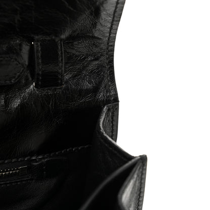 Prada Glossy Calfskin Medium Sound Shoulder Bag Black 11 of 12