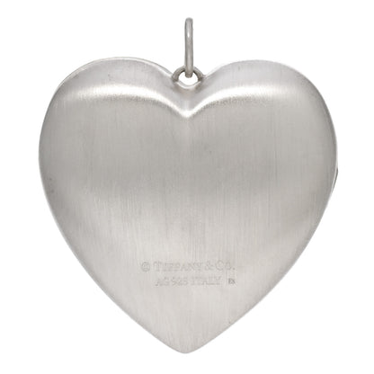 Tiffany Sterling Silver Large Ziegfeld Daisy Heart Locket Pendant 3 of 6