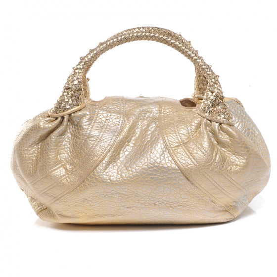 Fendi Nappa Nuvolata Bimetal Spy Oro Argento 3 of 9