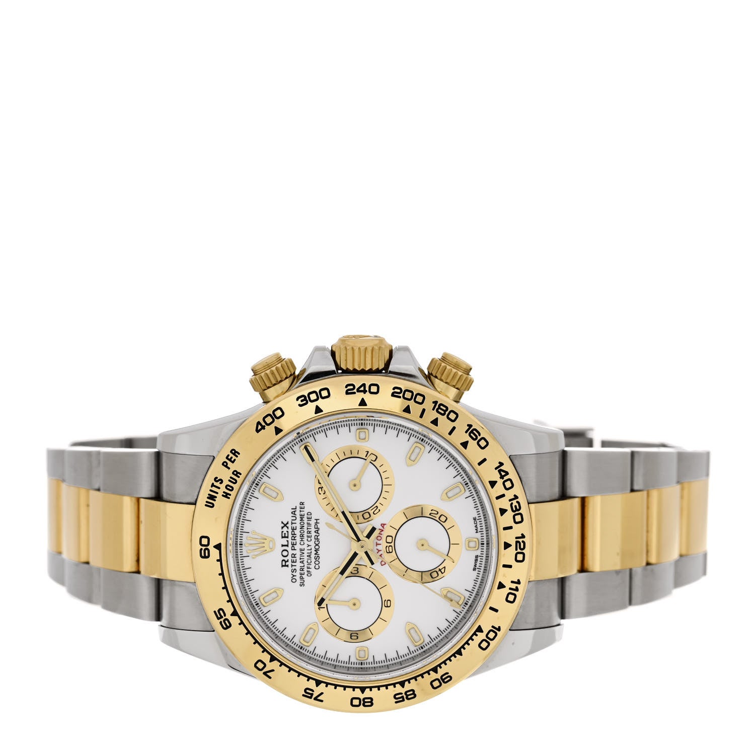 Rolex Stainless Steel 18K Yellow Gold 40mm Oyster Perpetual Cosmograph Daytona Watch White 116503 2 of 5