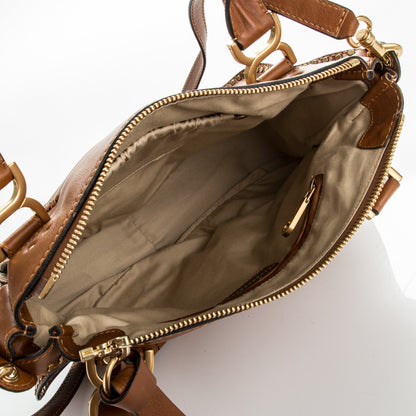 Chloe Calfskin Braided Medium Marcie Satchel Caramel 5 of 8