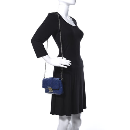 Christian Dior Lambskin Cannage New Lock Pouch Blue 2 of 11