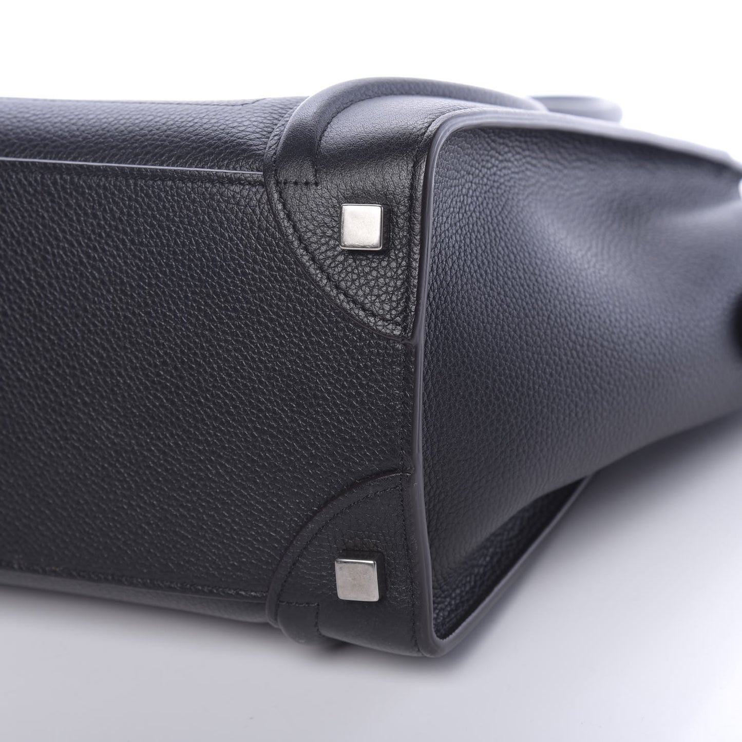 Drummed Calfskin Micro Luggage Black