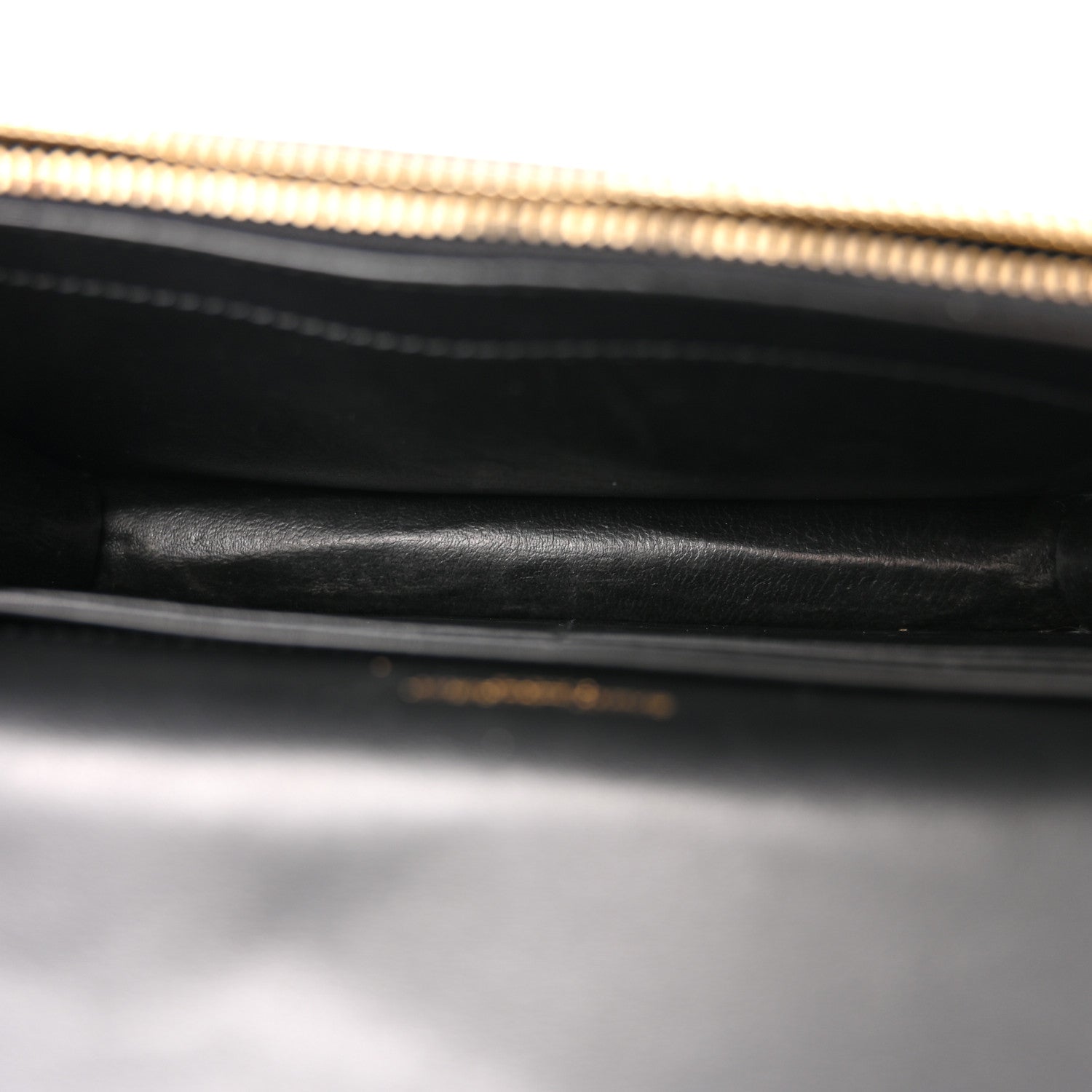 Saint Laurent Calfskin Crocodile Embossed Kate Monogram Tassel Chain Wallet Black 5 of 10