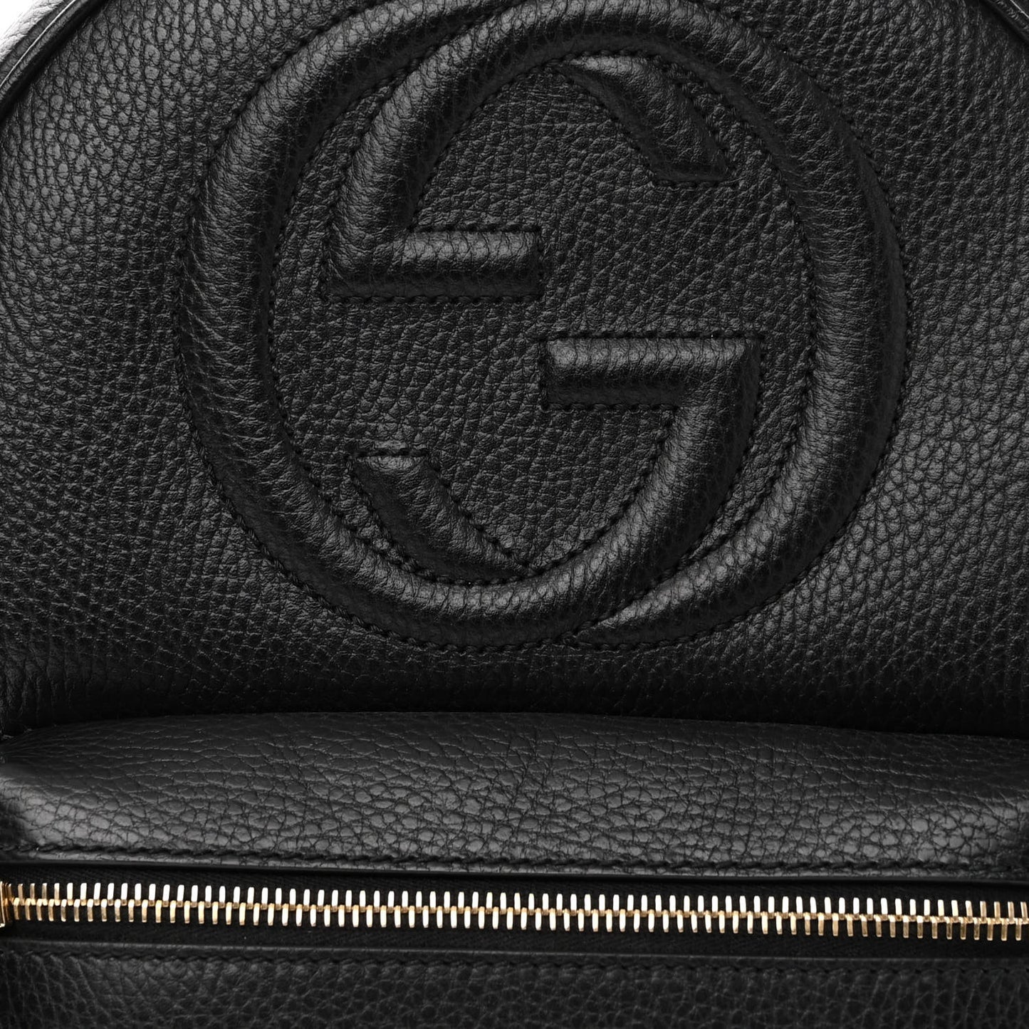 Pebbled Calfskin Soho Chain Backpack Black