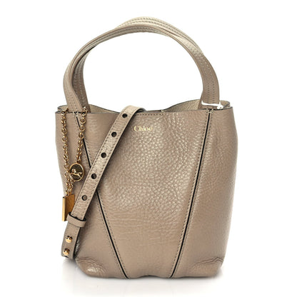 Chloe Grained Calfskin Small Spin Tote Boyish Brown 1 of 8