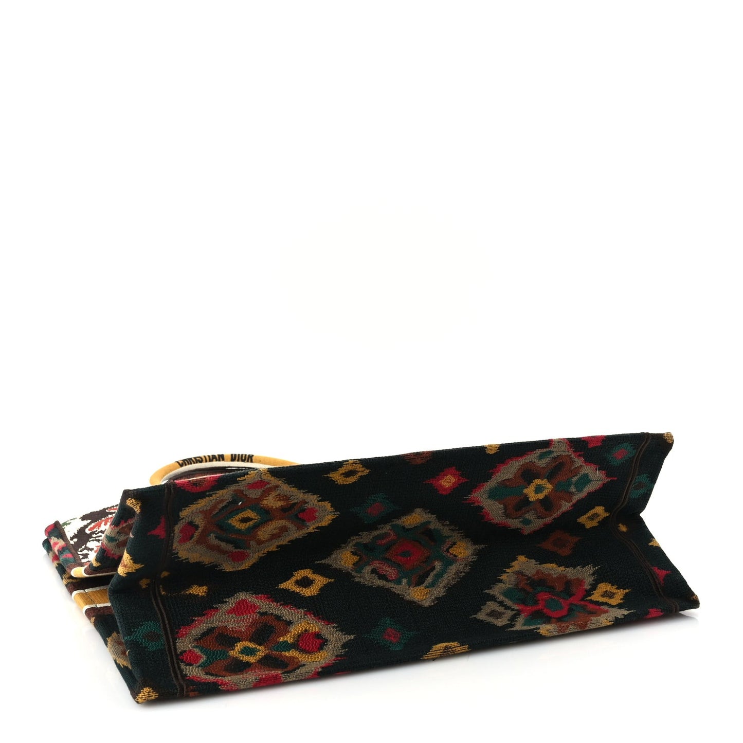 Canvas Embroidered Large Paisley Book Tote Multicolor