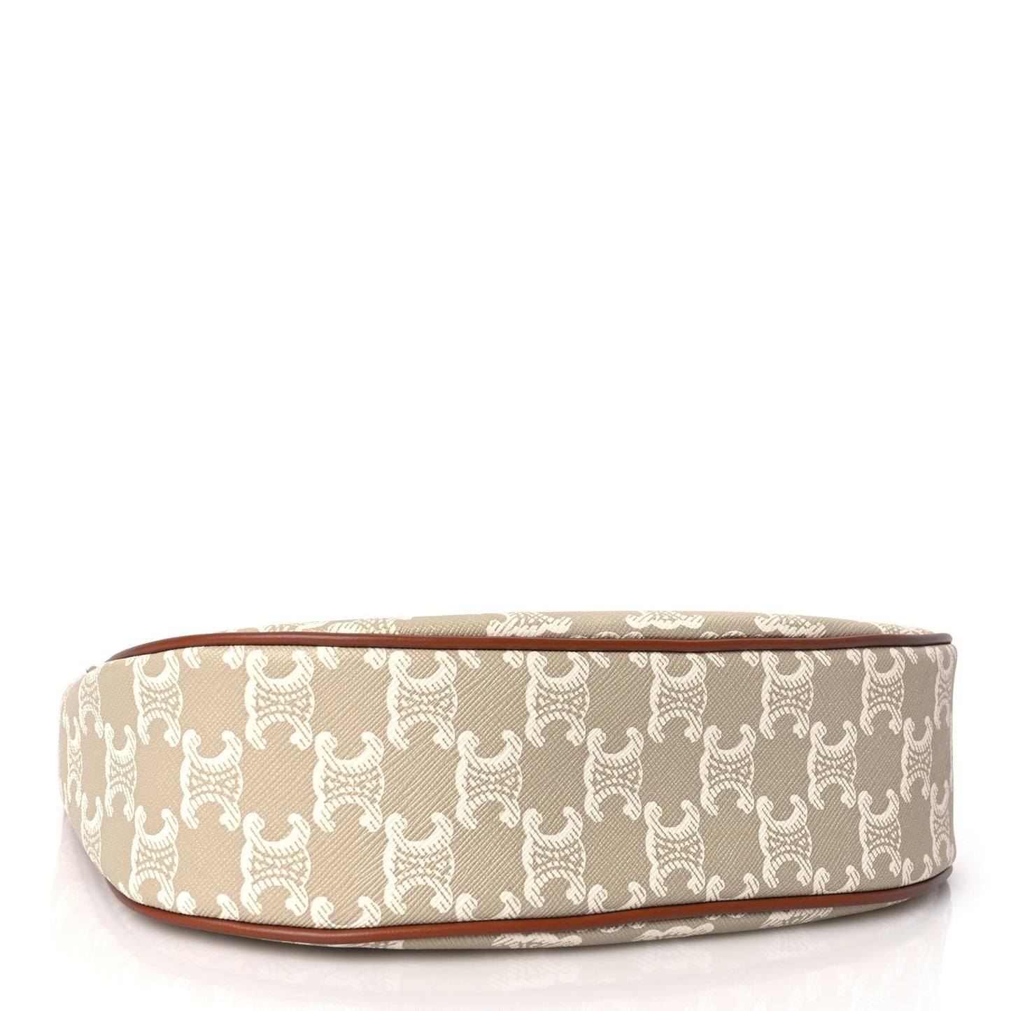 Canvas Calfskin Ava Triomphe Shoulder Bag Grege