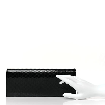 Gucci Patent Microguccissima Small Broadway Clutch Black 2 of 8