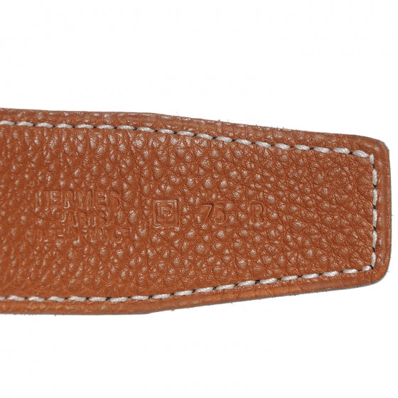 Chamonix Togo Reversible Constance 32mm H Belt Gold and Noir Brushed Silver 75