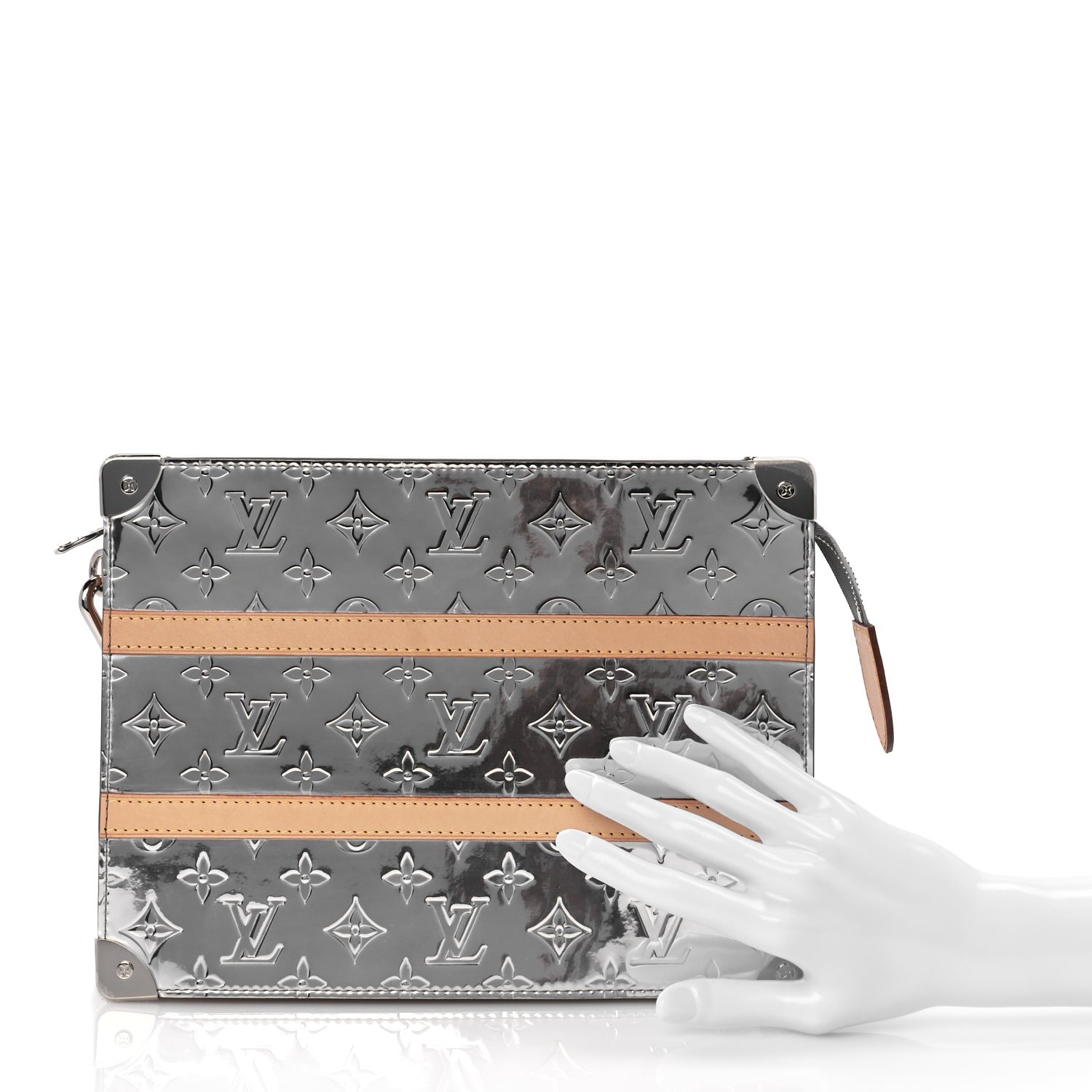 Louis Vuitton Monogram Mirror Trunk Pouch Silver 2 of 11
