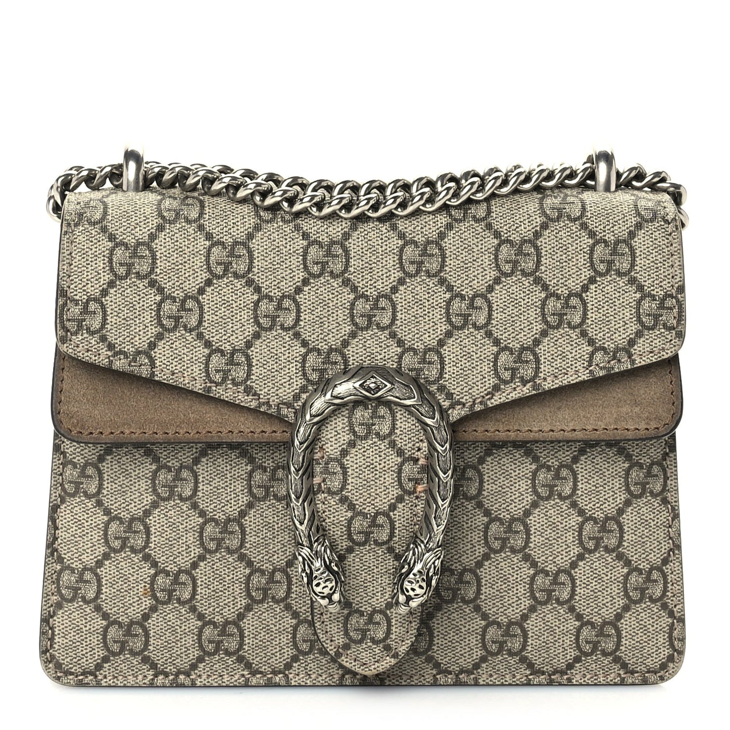 GG Supreme Monogram Mini Dionysus Shoulder Bag  Taupe