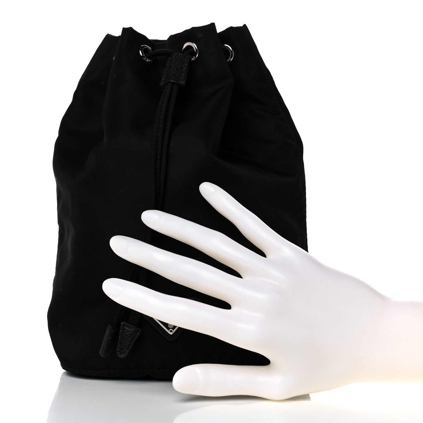 Nylon Vela Drawstring Pouch Black
