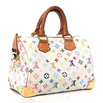 Louis Vuitton Monogram Multicolor Speedy 30 White 2 of 9