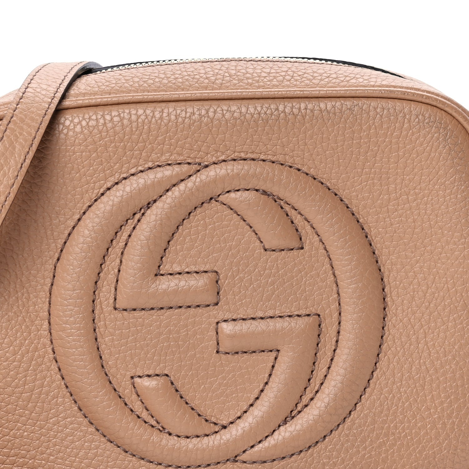 Gucci Pebbled Calfskin Small Soho Disco Bag Rose Beige 6 of 7