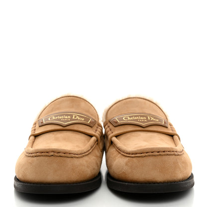 Christian Dior Suede Goatskin Boy Loafer Mule 38 Chestnut 2 of 8