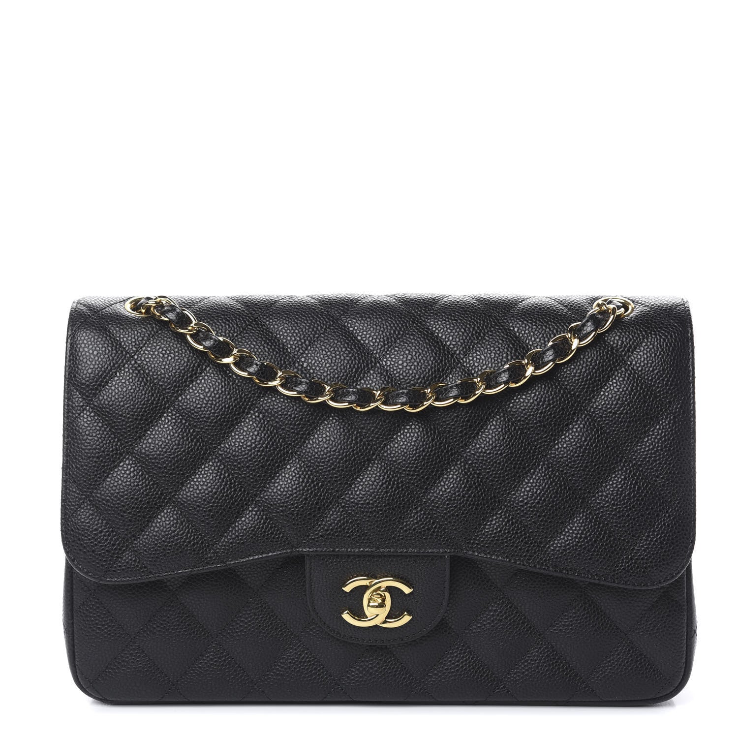 Chanel Caviar Quilted Jumbo Double Flap Black 1 of 9
