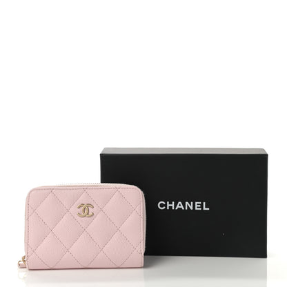 Chanel Caviar Quilted Zip Coin Purse Light Pink 8 of 8