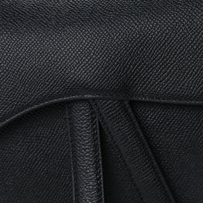 Christian Dior Grained Calfskin Saddle Bag Black (KLARNA) 7 of 9