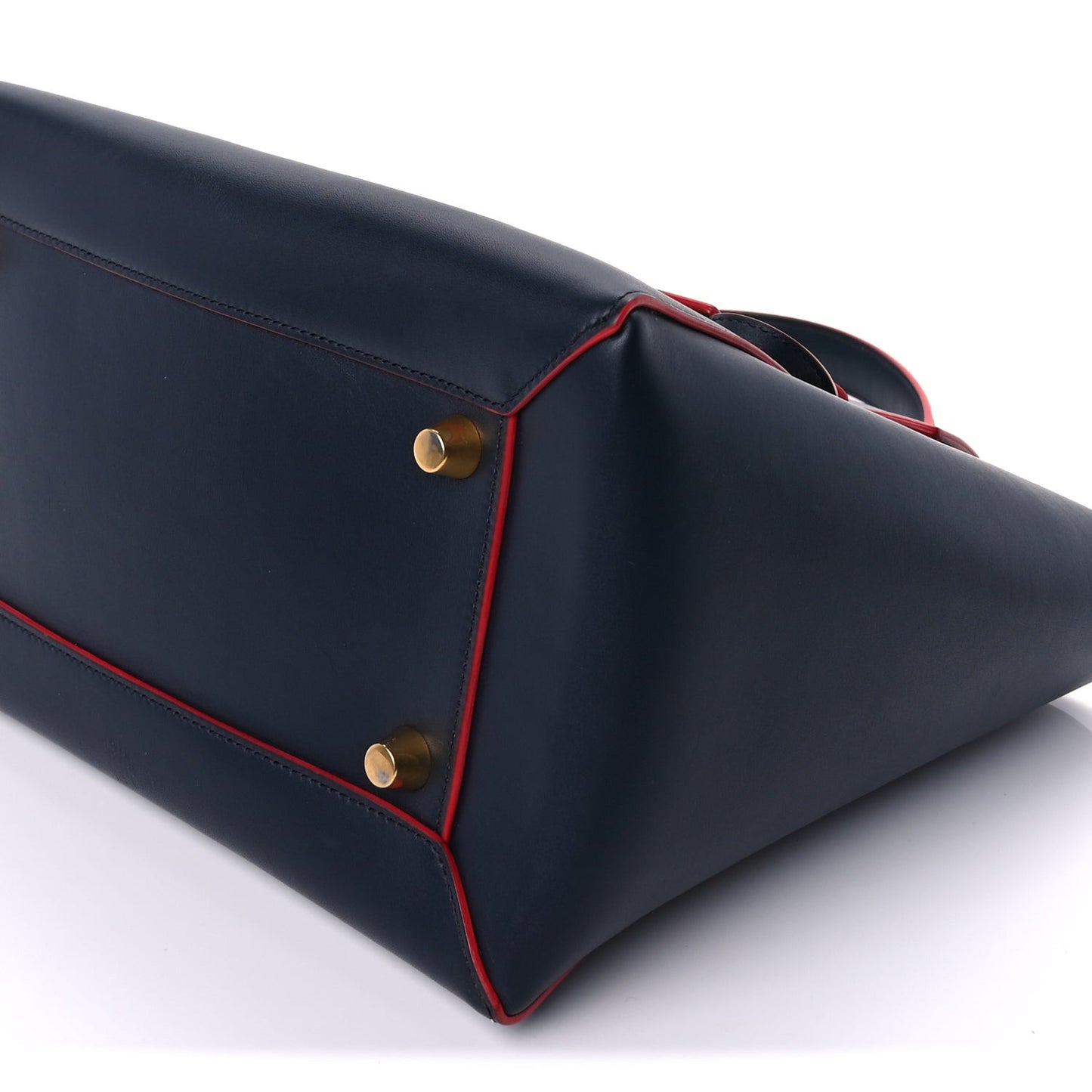 Palmelato Calfskin Mini Belt Bag Navy Red