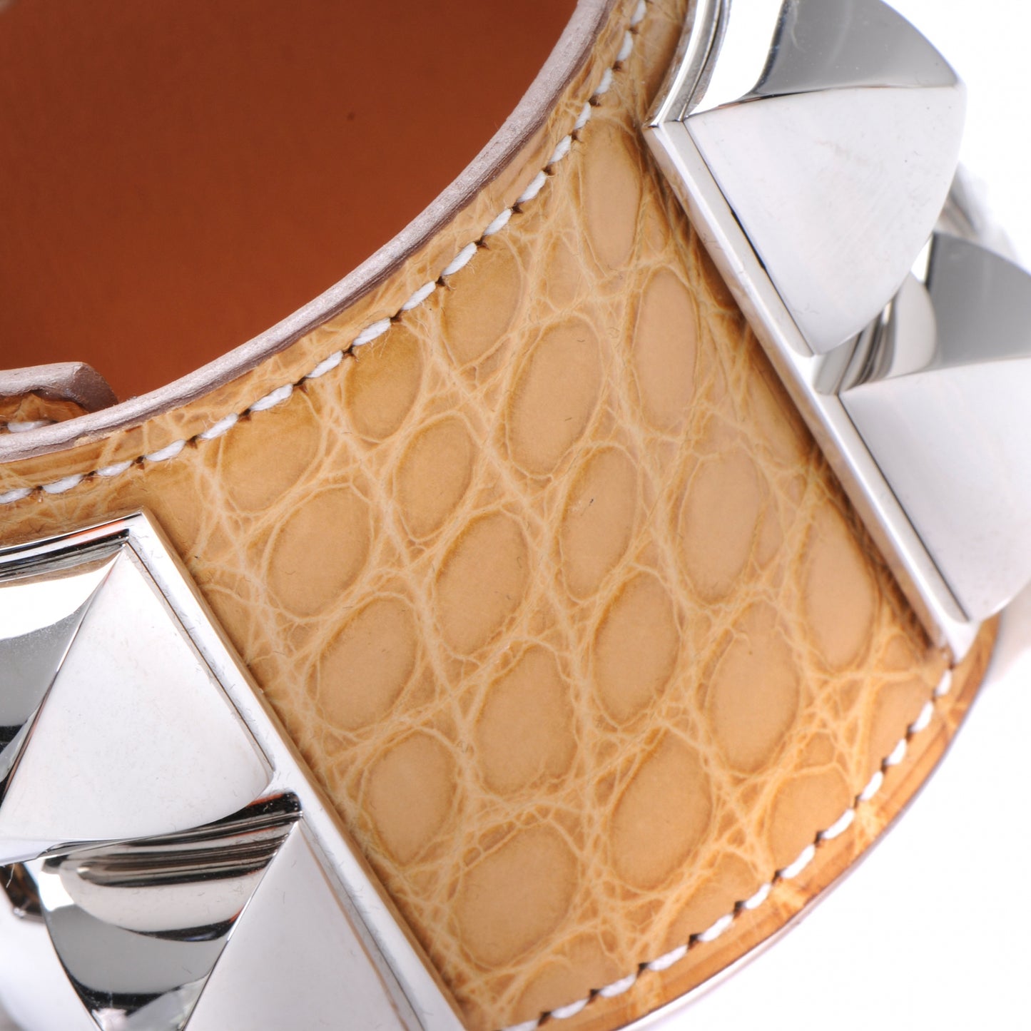 Matte Alligator Collier De Chien CDC Bracelet Maize Small