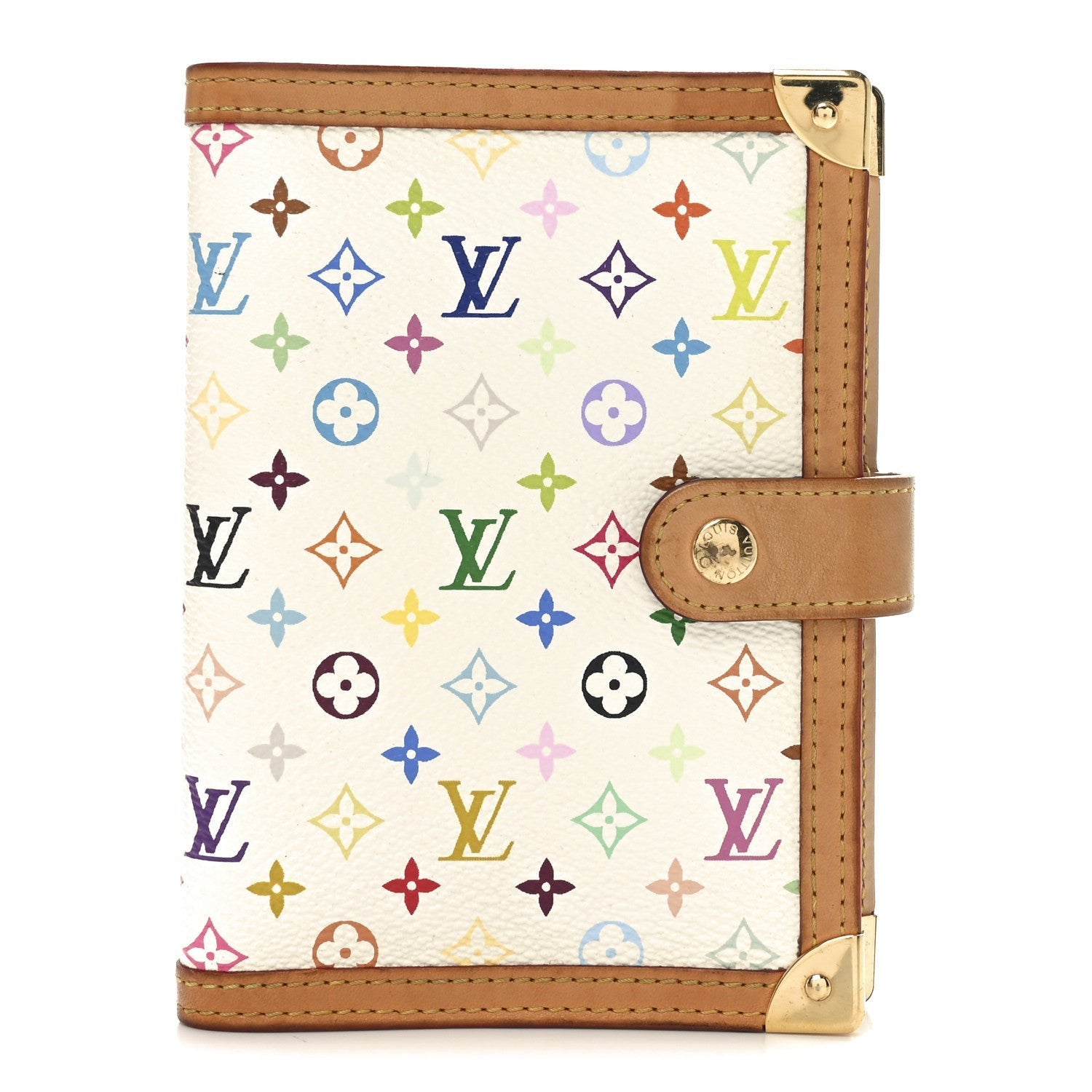 Louis Vuitton Monogram Multicolor Small Ring Agenda Cover White 1 of 7