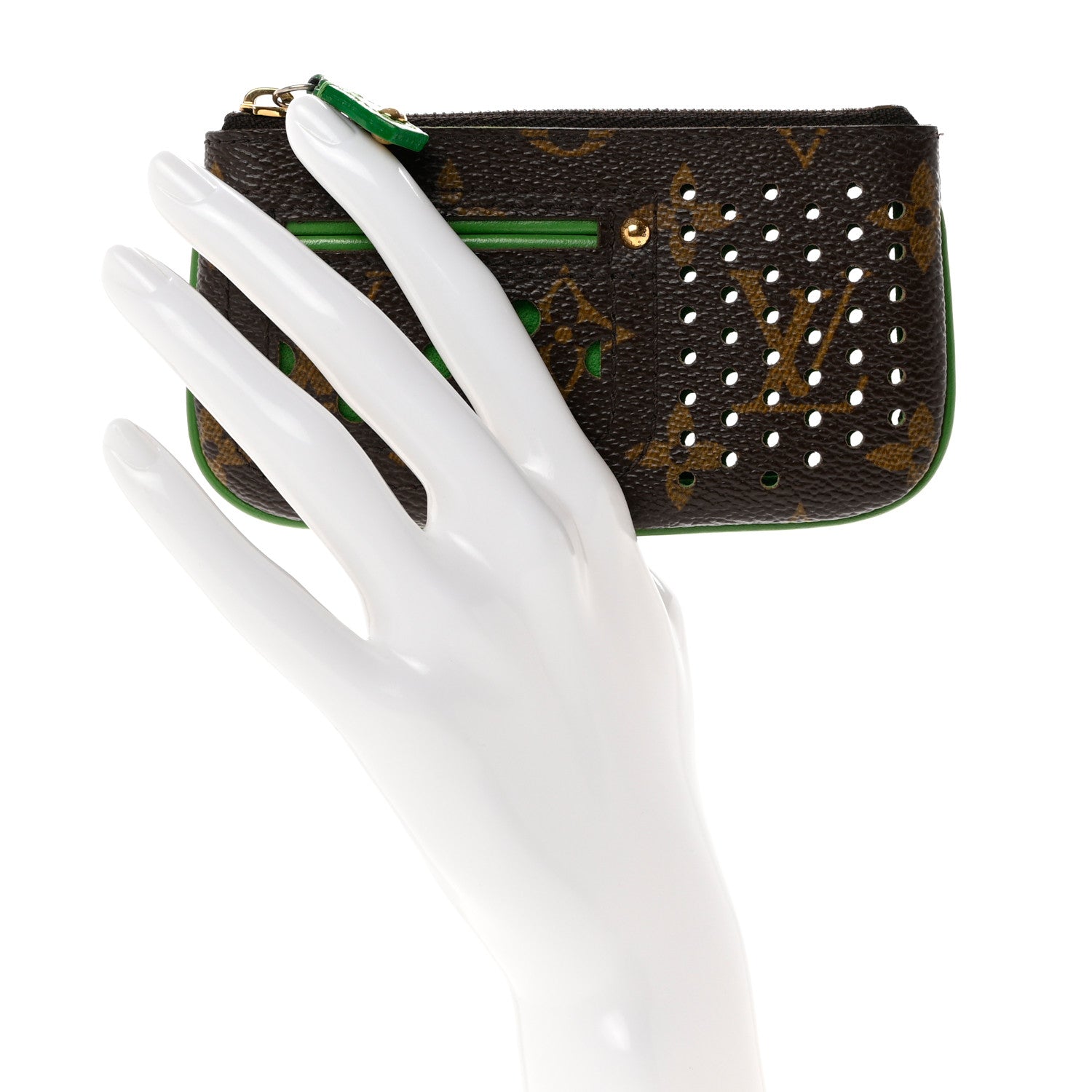 Louis Vuitton Monogram Perforated Key Pouch Green 2 of 6