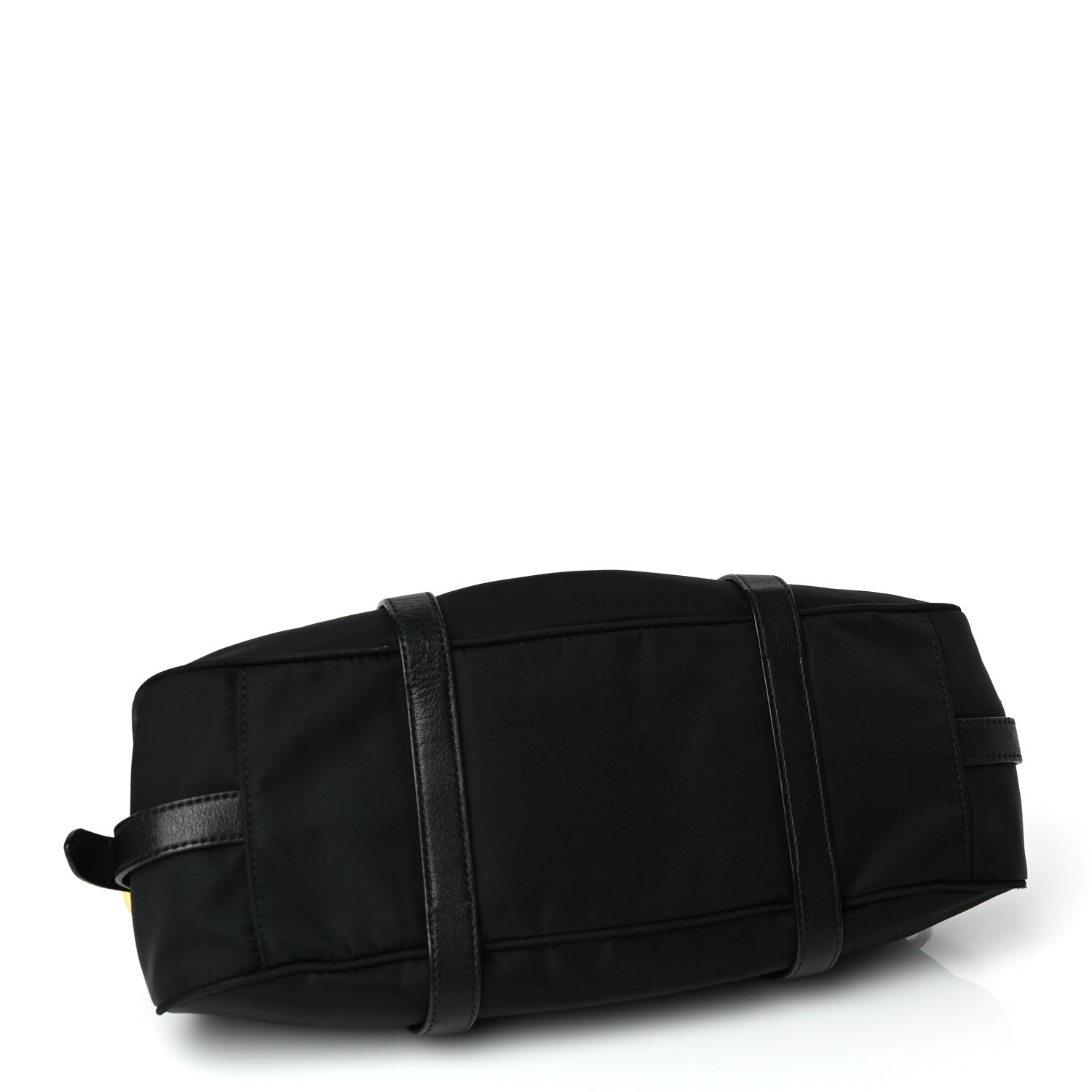 Prada Tessuto Nylon Soft Calfskin Shopping Satchel Black 3 of 8
