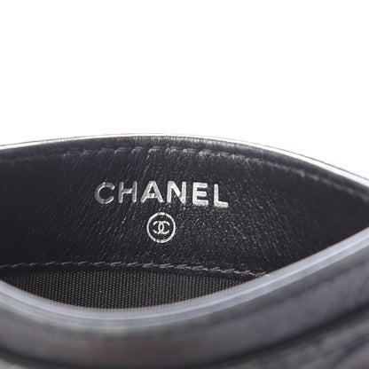 Chanel Lambskin Camellia Embossed Card Holder Black 6 of 13