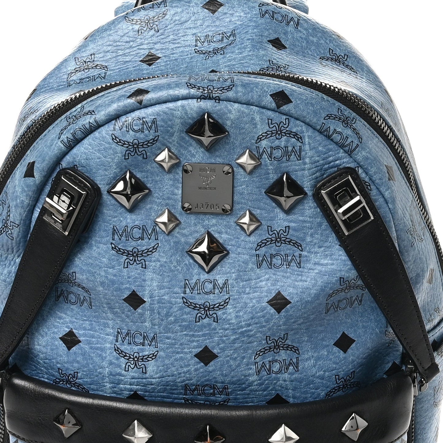Visetos Studded Small Dual Stark Backpack Denim