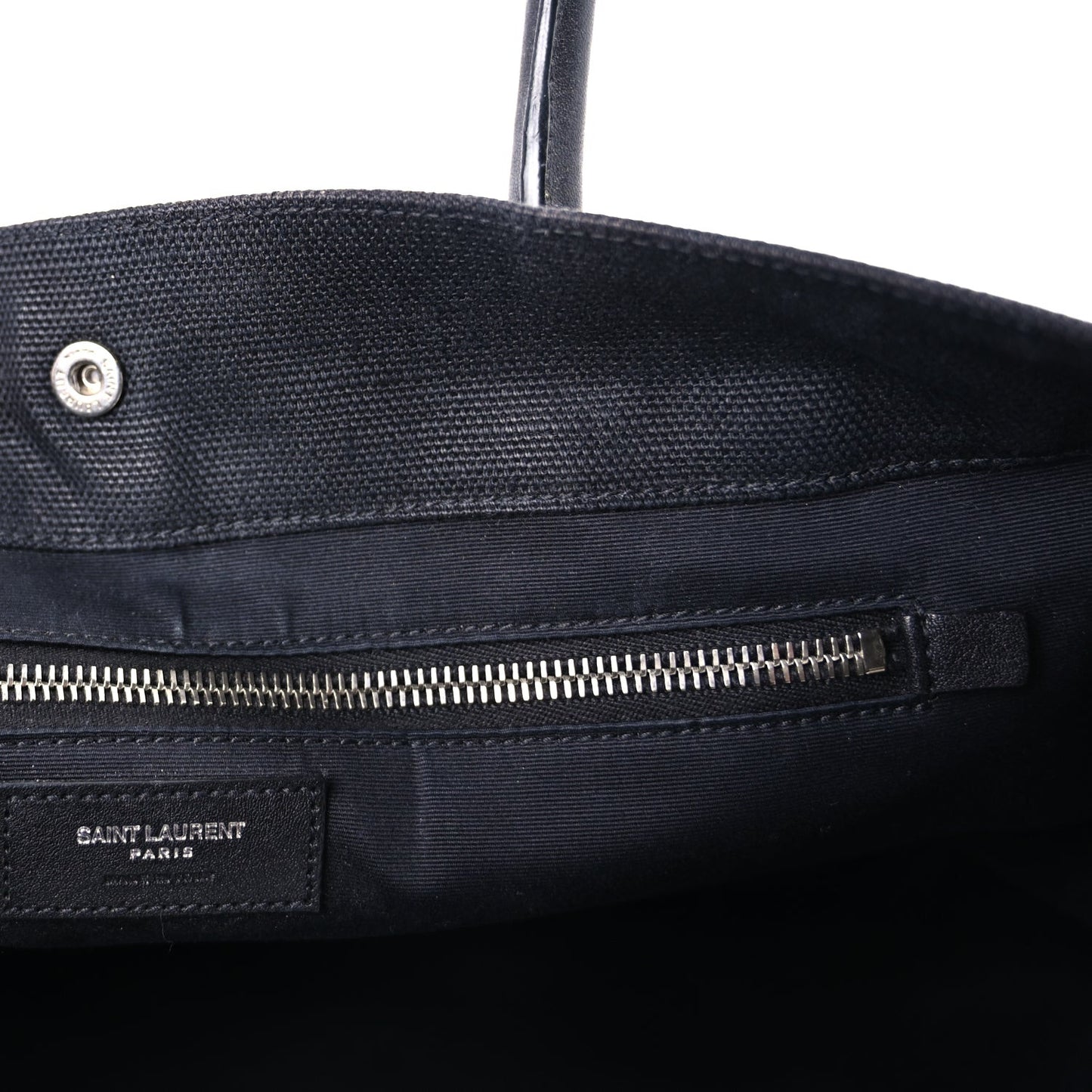 Raffia Linen Calfskin Rive Gauche Tote  Naturale Black