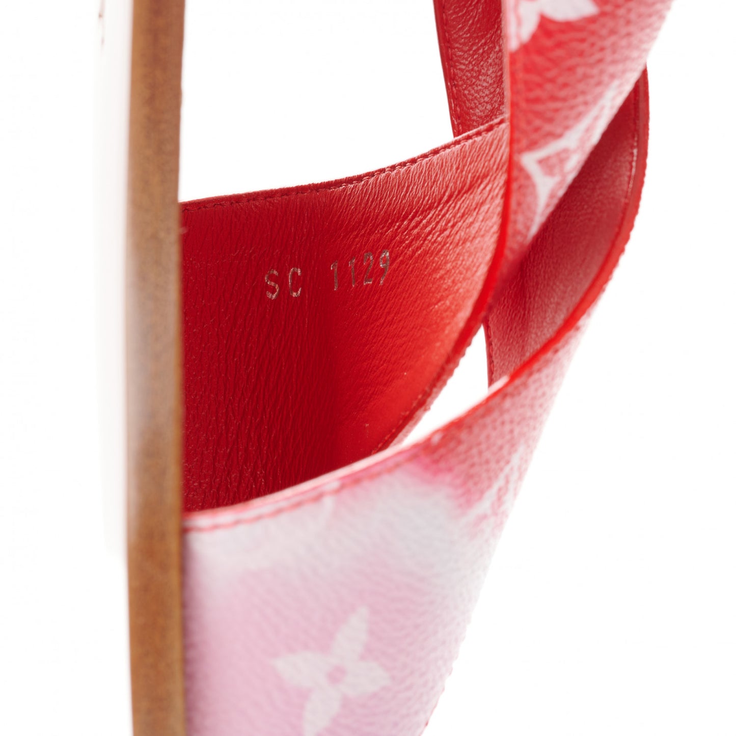 Monogram Escale Palma Flat Sandals 39 Rouge