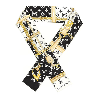 Louis Vuitton Silk Monogram Confidential Bandeau Black 1 of 3