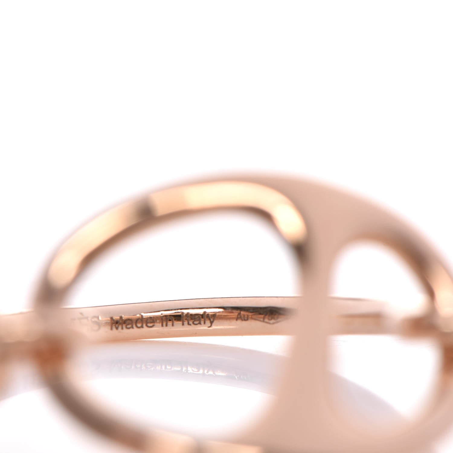 Hermes 18K Rose Gold Small Chaine d'Ancre Punk Ring 51 5.75 6 of 9
